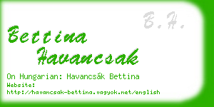 bettina havancsak business card