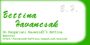 bettina havancsak business card